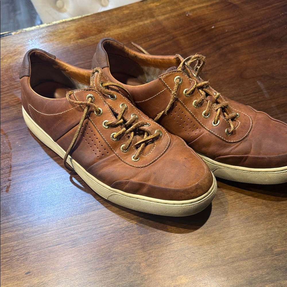 Sperry Men's Tan Leather Sneakers